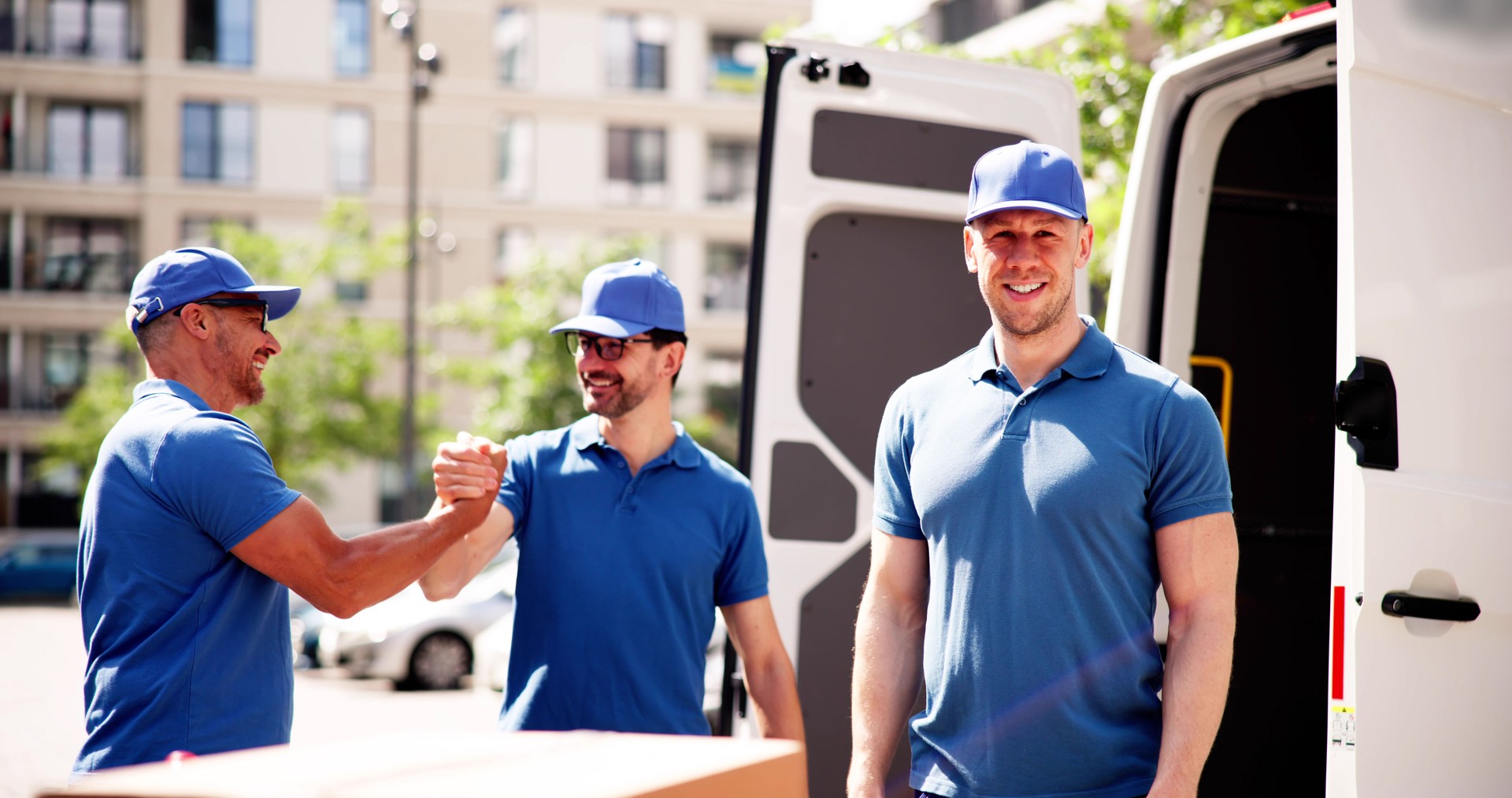 Efficient moving service by professional movers: Man